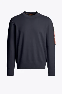 Parajumpers Tricot-BASIC BRAW - TRUI MET RONDE HALS BLUE NAVY