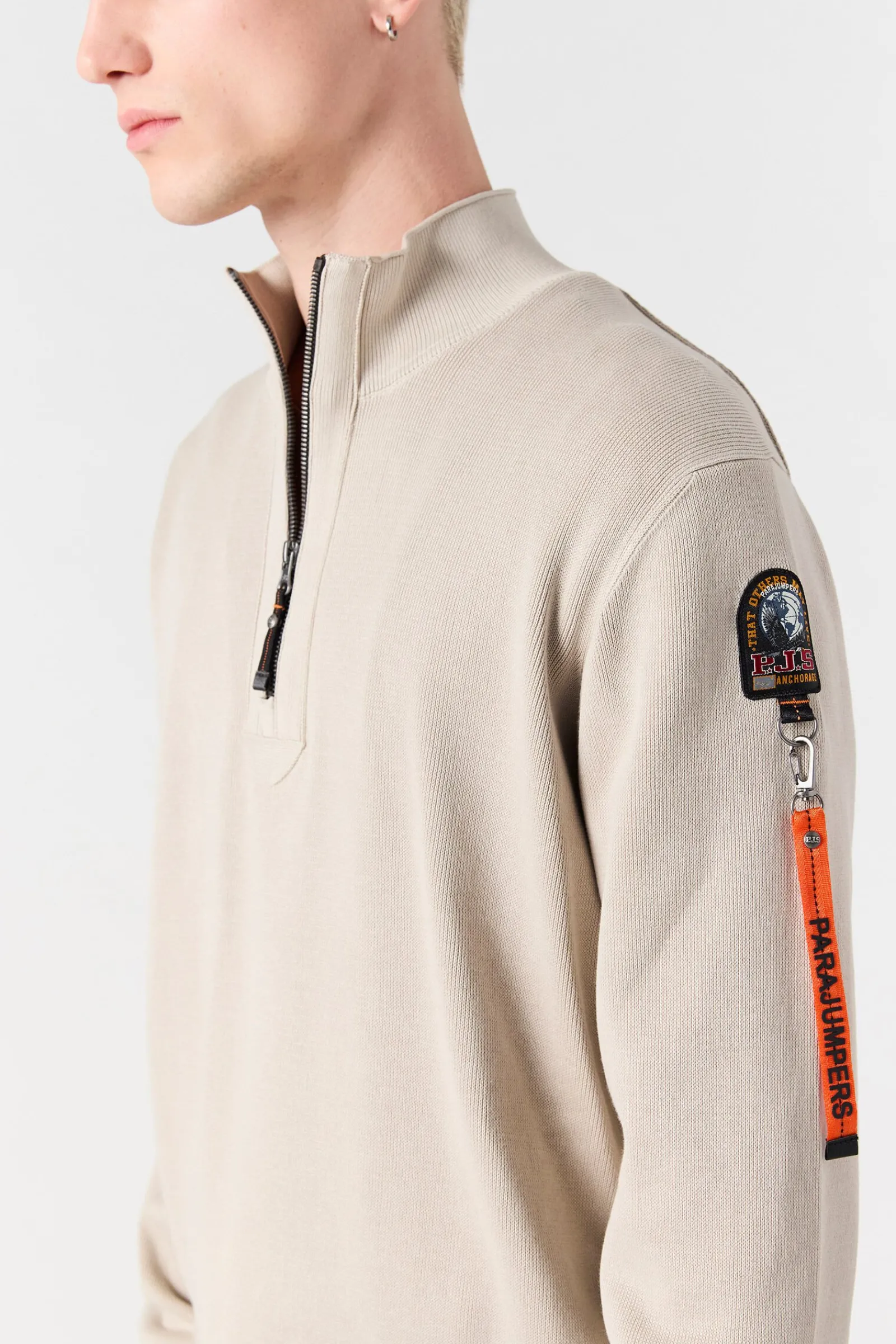 Parajumpers Tricot-BASIC SCOE - SWEATER MET RONDE HALS MASTIC