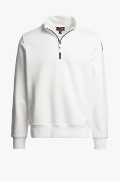 Parajumpers Sweaters-BROAD PEAK - HALF-ZIP FLEECE WHITE
