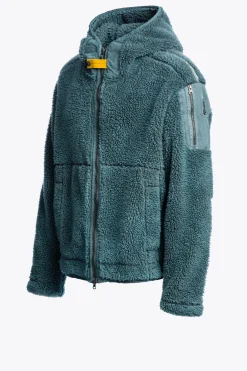 Parajumpers Sweaters-CAMAGLIO - SWEATER MET CAPUCHON VAN KRULLEND FLEECE PURITAN GREY