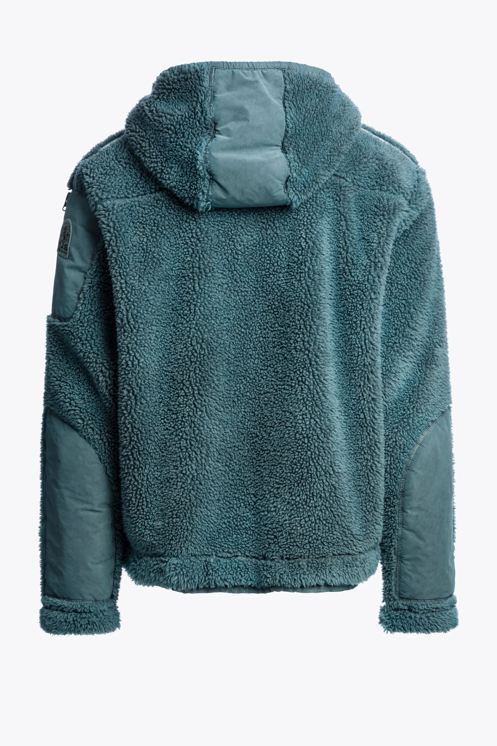 Parajumpers Sweaters-CAMAGLIO - SWEATER MET CAPUCHON VAN KRULLEND FLEECE PURITAN GREY