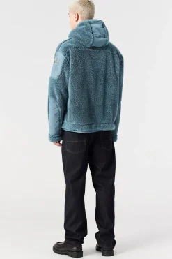 Parajumpers Sweaters-CAMAGLIO - SWEATER MET CAPUCHON VAN KRULLEND FLEECE PURITAN GREY