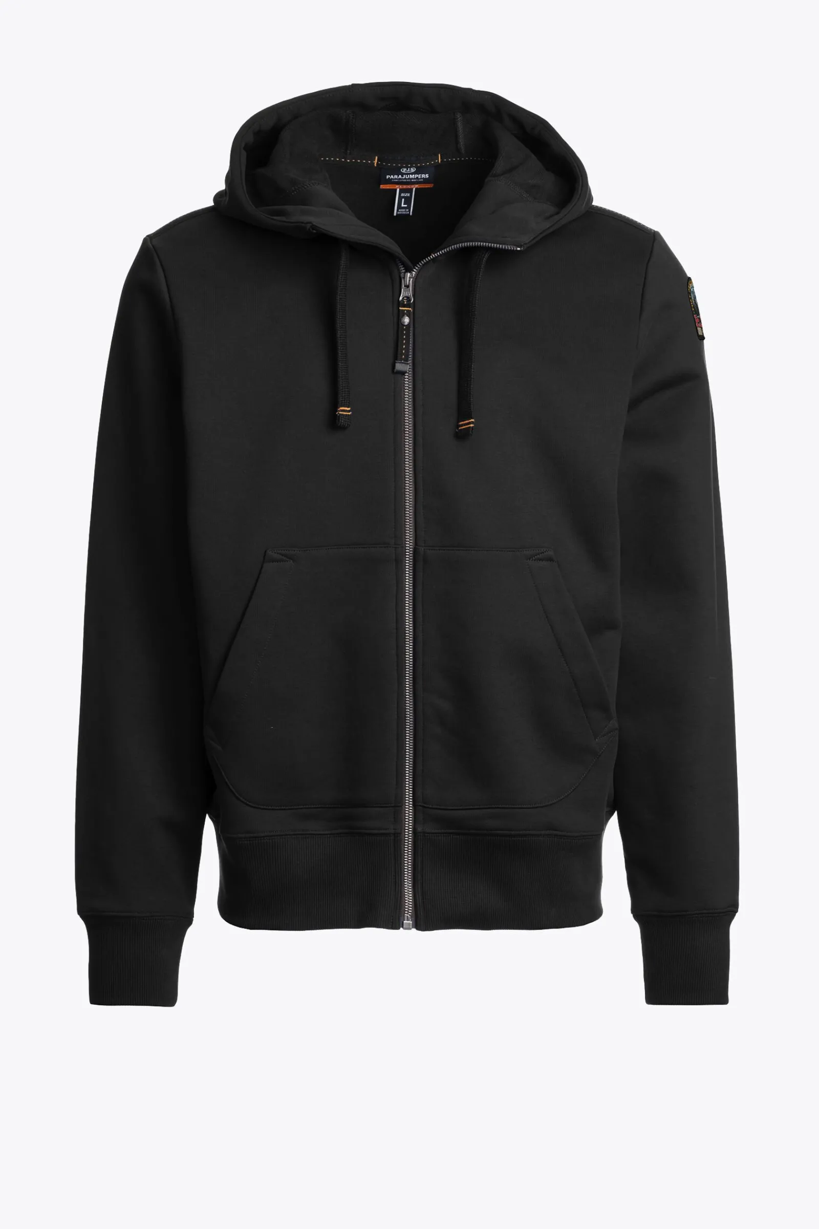 Parajumpers Sweaters-CHARLIE EASY - FLEECE MET CAPUCHON BLACK