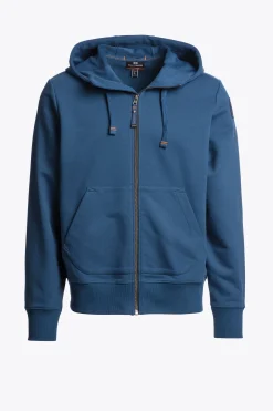 Parajumpers Sweaters-CHARLIE EASY - HOODIE VAN FLEECE TRUE BLUE