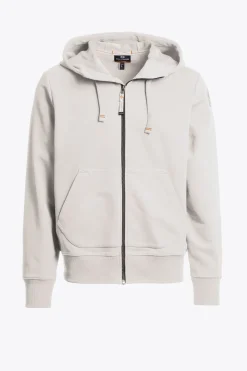 Parajumpers Sweaters-CHARLIE EASY - HOODIE VAN FLEECE GHIACCIO