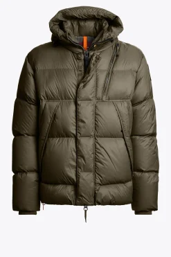 Parajumpers Donsjassen-CLOUD - DONSJACK MET CAPUCHON OLIVE GREY