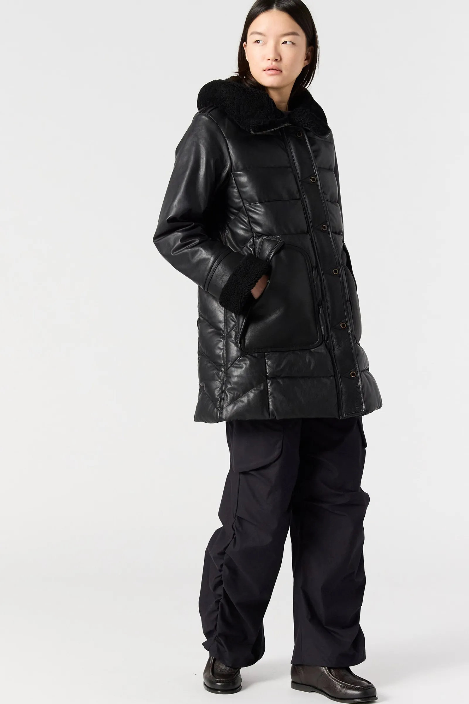 Parajumpers Leren Jasjes|Jasjes-DEMI SPECIAL - LEREN JAS BLACK