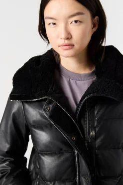 Parajumpers Leren Jasjes|Jasjes-DEMI SPECIAL - LEREN JAS BLACK