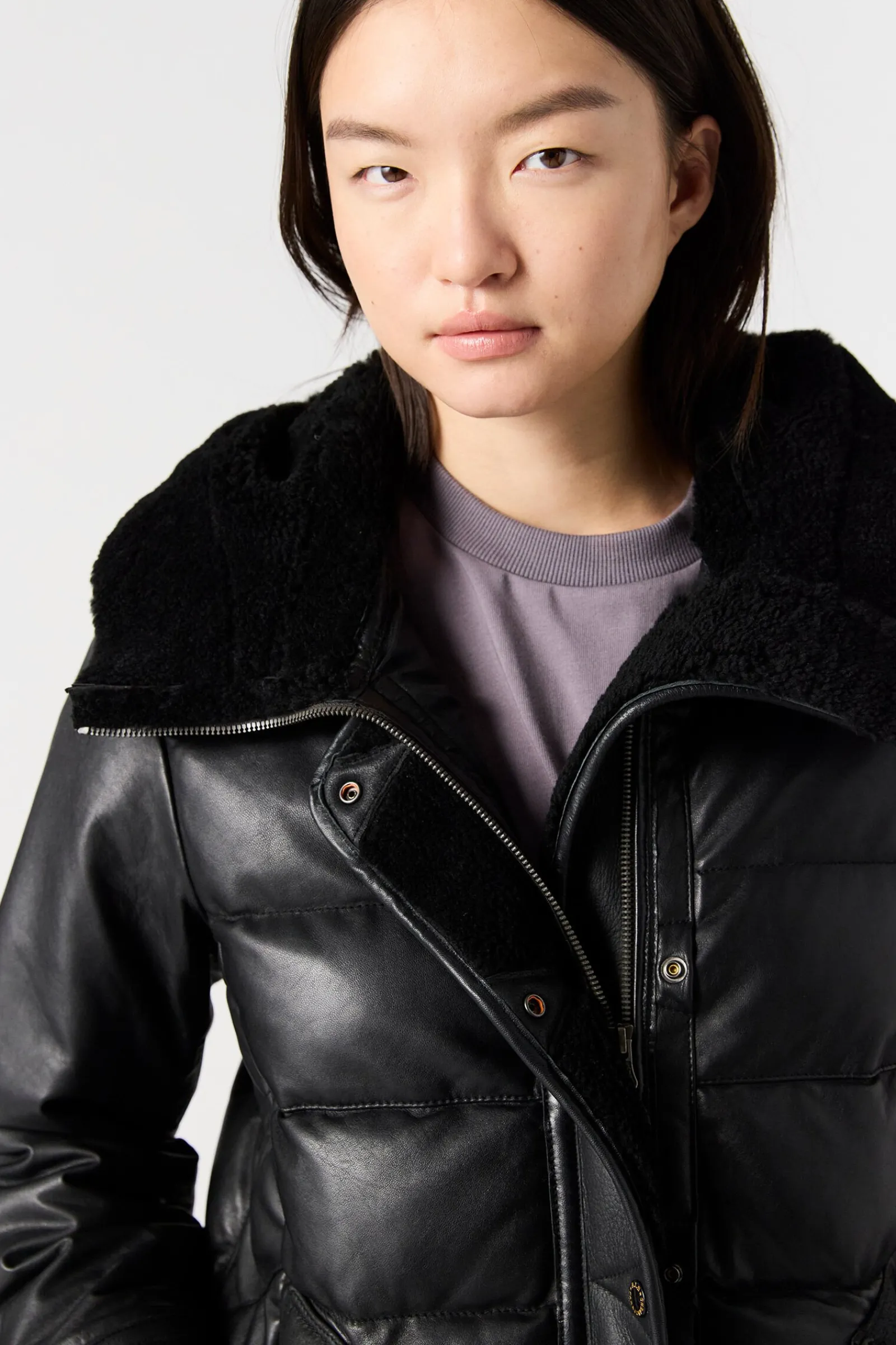Parajumpers Leren Jasjes|Jasjes-DEMI SPECIAL - LEREN JAS BLACK
