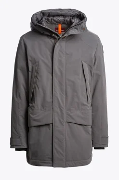 Parajumpers Donsjassen|Jasjes-EFREM - LANG JACK MET CAPUCHON PEWTER