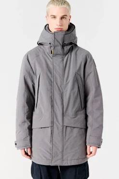 Parajumpers Donsjassen|Jasjes-EFREM - LANG JACK MET CAPUCHON PEWTER