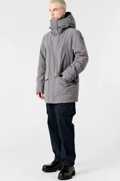 Parajumpers Donsjassen|Jasjes-EFREM - LANG JACK MET CAPUCHON PEWTER