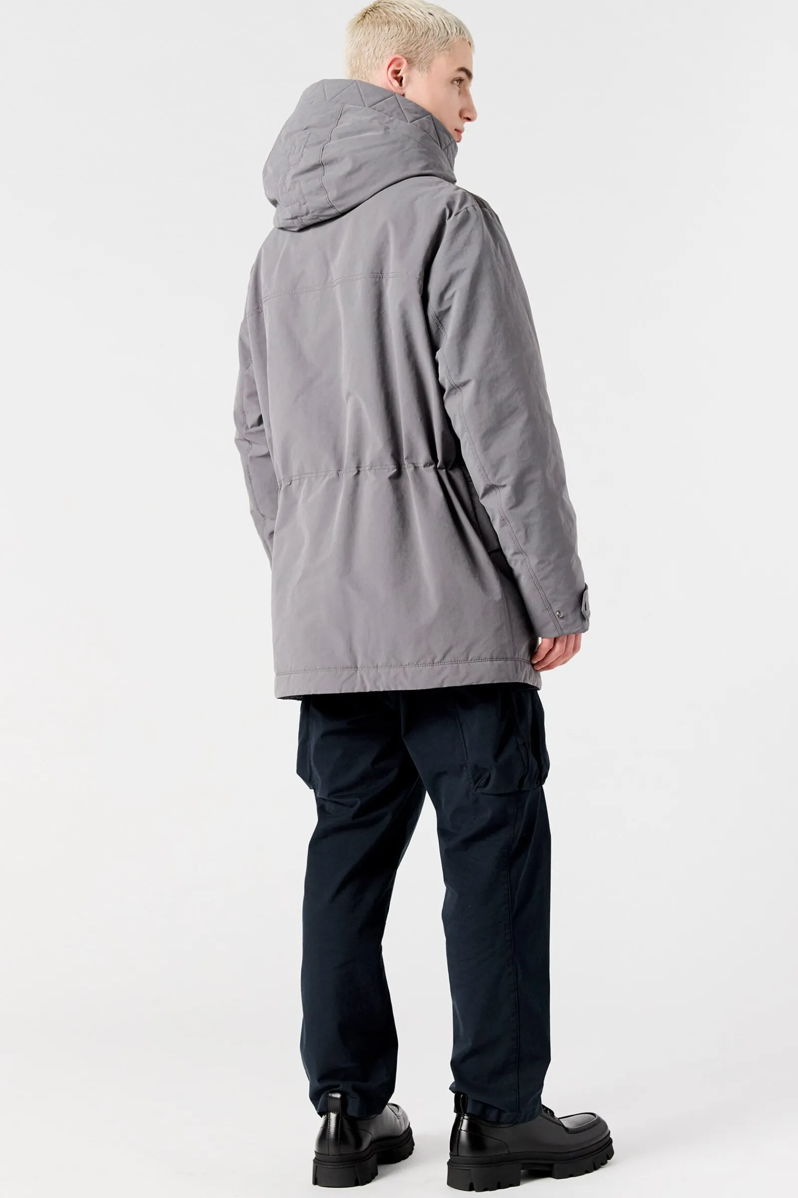 Parajumpers Donsjassen|Jasjes-EFREM - LANG JACK MET CAPUCHON PEWTER