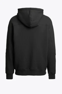 Parajumpers Sweaters-ELIJAH - FLEECE MET CAPUCHON BLACK