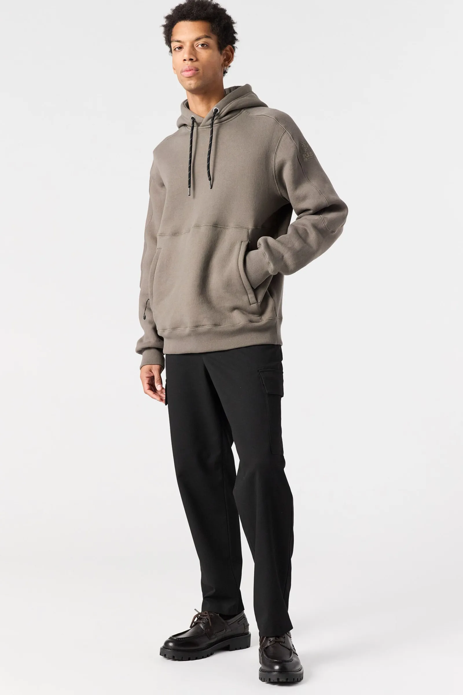 Parajumpers Sweaters-ELIJAH - FLEECE MET CAPUCHON BLACK