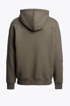 Parajumpers Sweaters-ELIJAH - FLEECE MET CAPUCHON OLIVE GREY