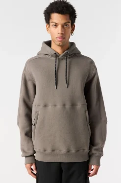 Parajumpers Sweaters-ELIJAH - FLEECE MET CAPUCHON OLIVE GREY