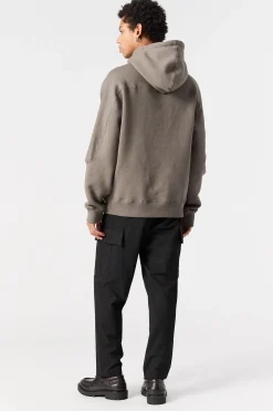 Parajumpers Sweaters-ELIJAH - FLEECE MET CAPUCHON OLIVE GREY