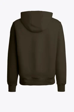 Parajumpers Sweaters-EVEREST - FLEECE MET CAPUCHON DEEP MOSS