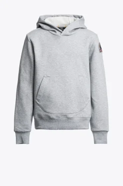 Parajumpers Jongens-EVEREST - FLEECE MET CAPUCHON ASH GREY MELANGE