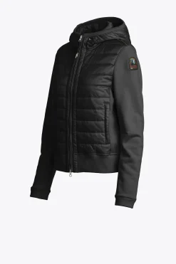 Parajumpers Bomberjacken|Hybrids-FORTUNE - HYBRIDE FLEECE SWEATER BLACK