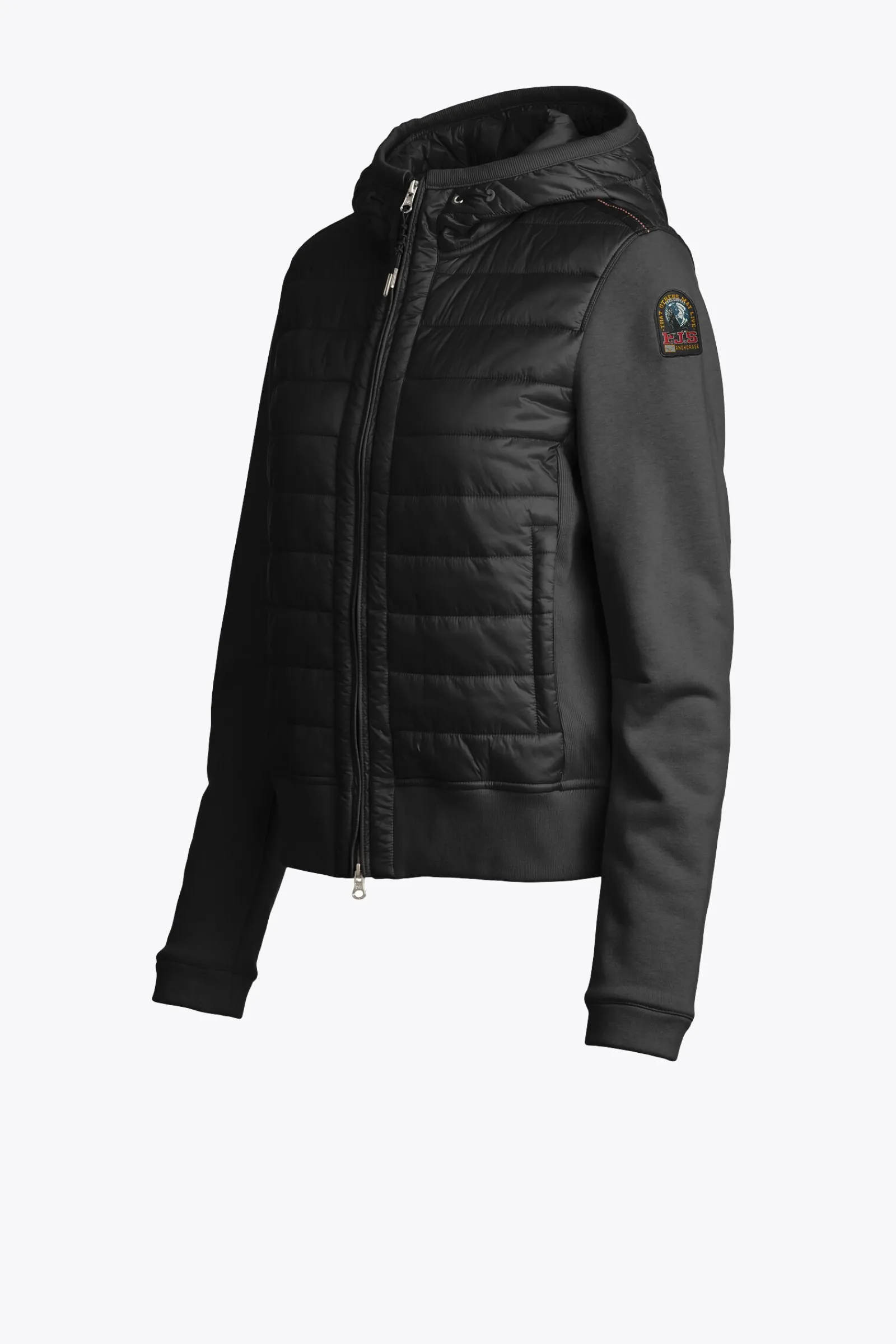 Parajumpers Bomberjacken|Hybrids-FORTUNE - HYBRIDE FLEECE SWEATER BLACK