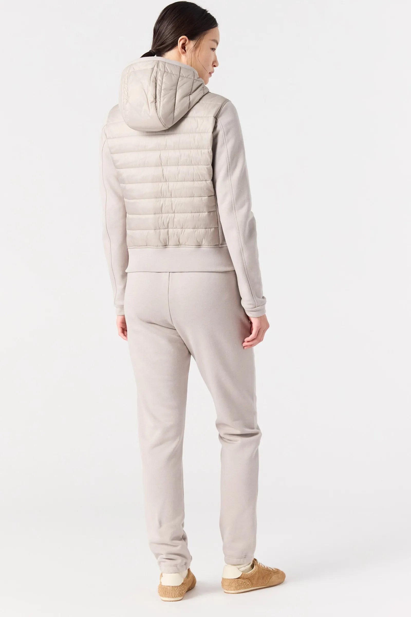 Parajumpers Bomberjacken|Hybrids-FORTUNE - HYBRIDE FLEECE SWEATER BLACK