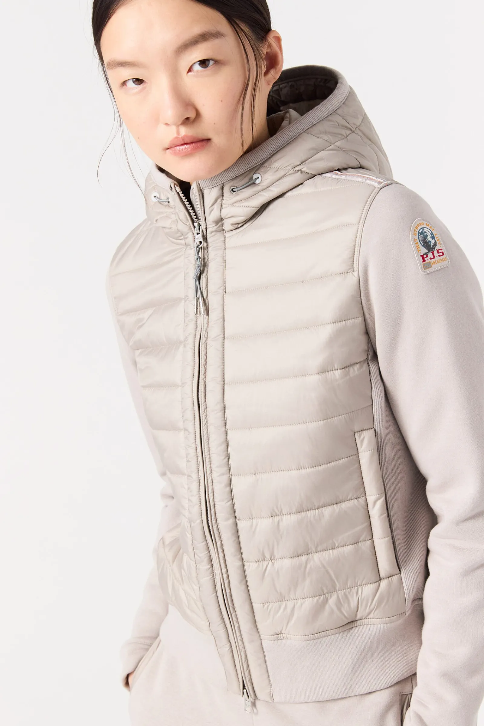 Parajumpers Bomberjacken|Hybrids-FORTUNE - HYBRIDE FLEECE SWEATER BLACK