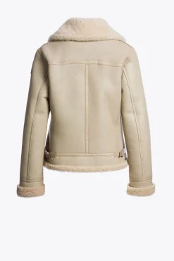 Parajumpers Jasjes|Leren Jasjes-GIALEAN SPECIAL - SHEARLING JACK OAT