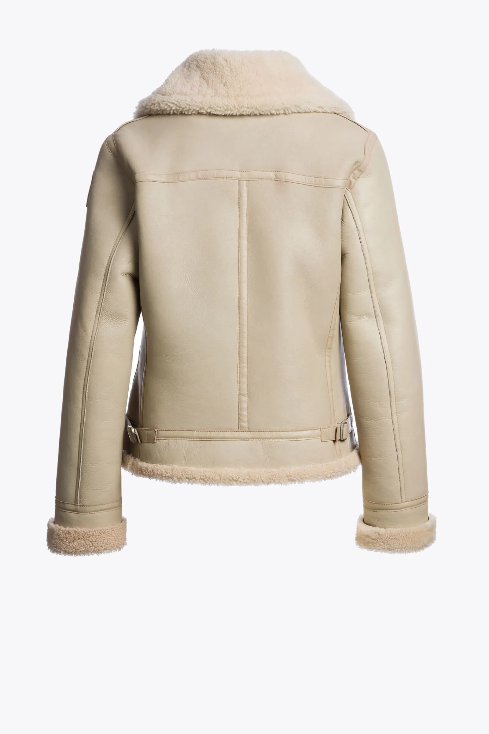 Parajumpers Jasjes|Leren Jasjes-GIALEAN SPECIAL - SHEARLING JACK OAT