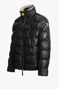 Parajumpers Leren Jasjes|Bomberjacken-GIAN - LEREN JAS BLACK