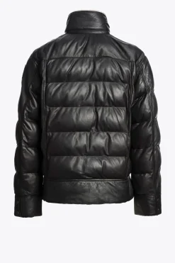 Parajumpers Leren Jasjes|Bomberjacken-GIAN - LEREN JAS BLACK