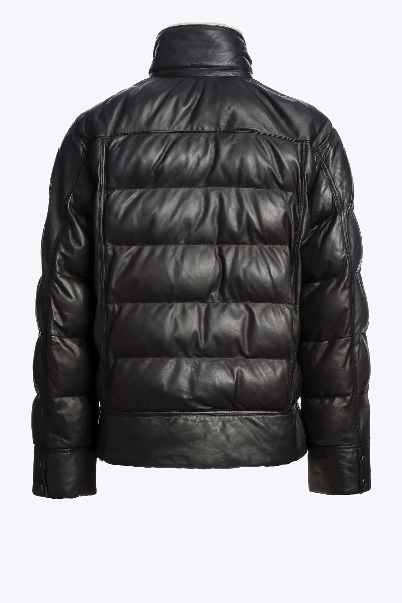Parajumpers Leren Jasjes|Bomberjacken-GIAN - LEREN JAS BLACK