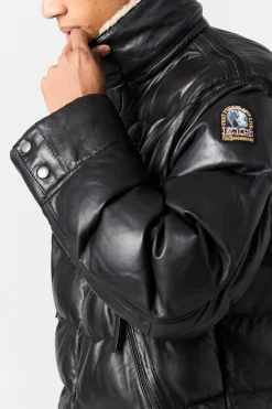Parajumpers Leren Jasjes|Bomberjacken-GIAN - LEREN JAS BLACK