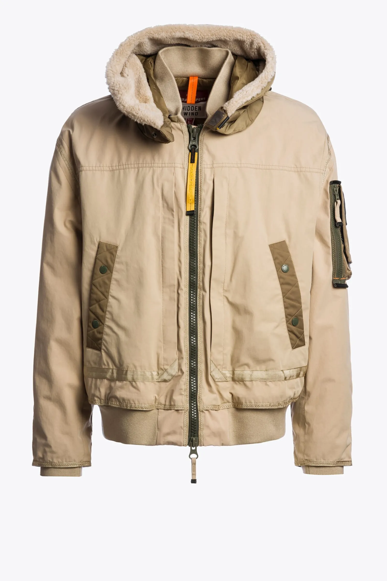 Parajumpers Bomberjacken|Donsjassen-GOLD B. - BOMBERJACK MET CAPUCHON SUNKISSED-EARTH