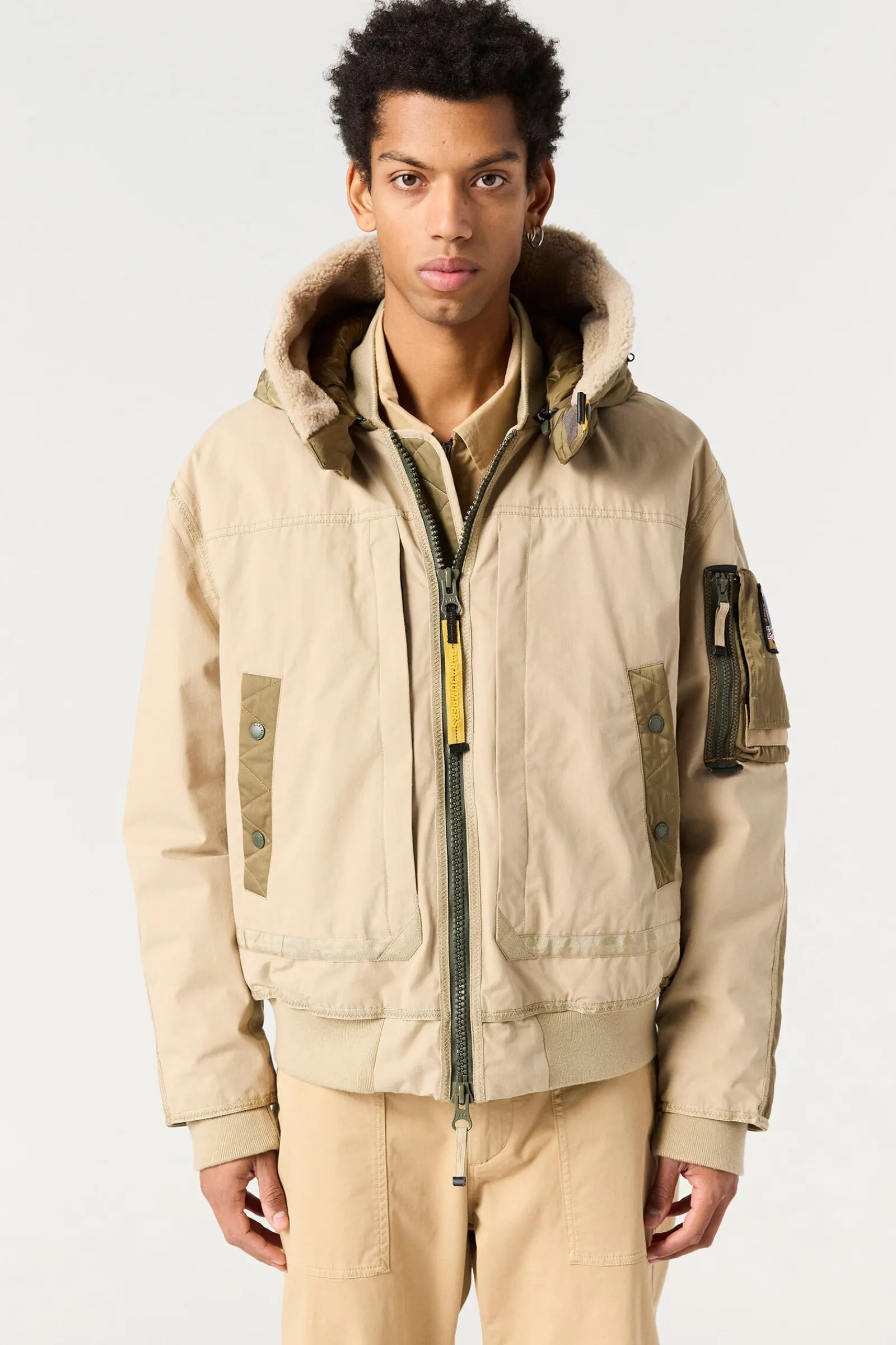 Parajumpers Bomberjacken|Donsjassen-GOLD B. - BOMBERJACK MET CAPUCHON SUNKISSED-EARTH