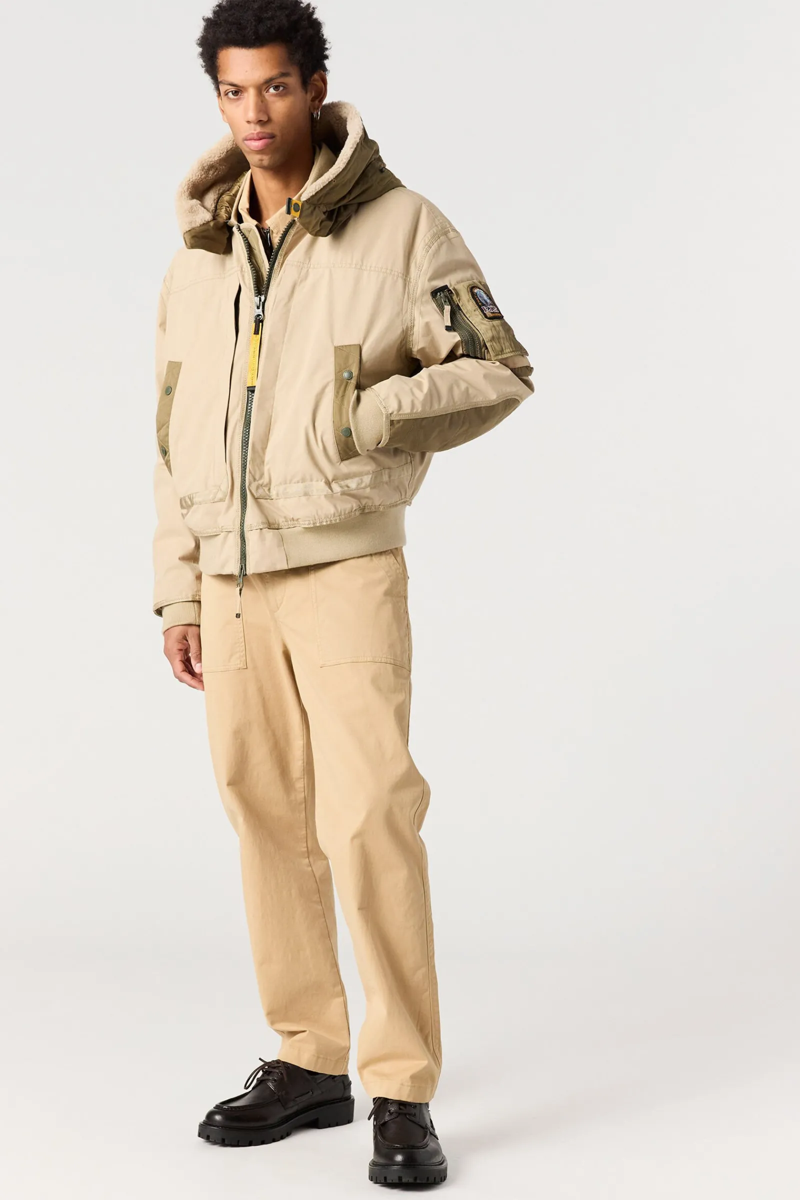 Parajumpers Bomberjacken|Donsjassen-GOLD B. - BOMBERJACK MET CAPUCHON SUNKISSED-EARTH