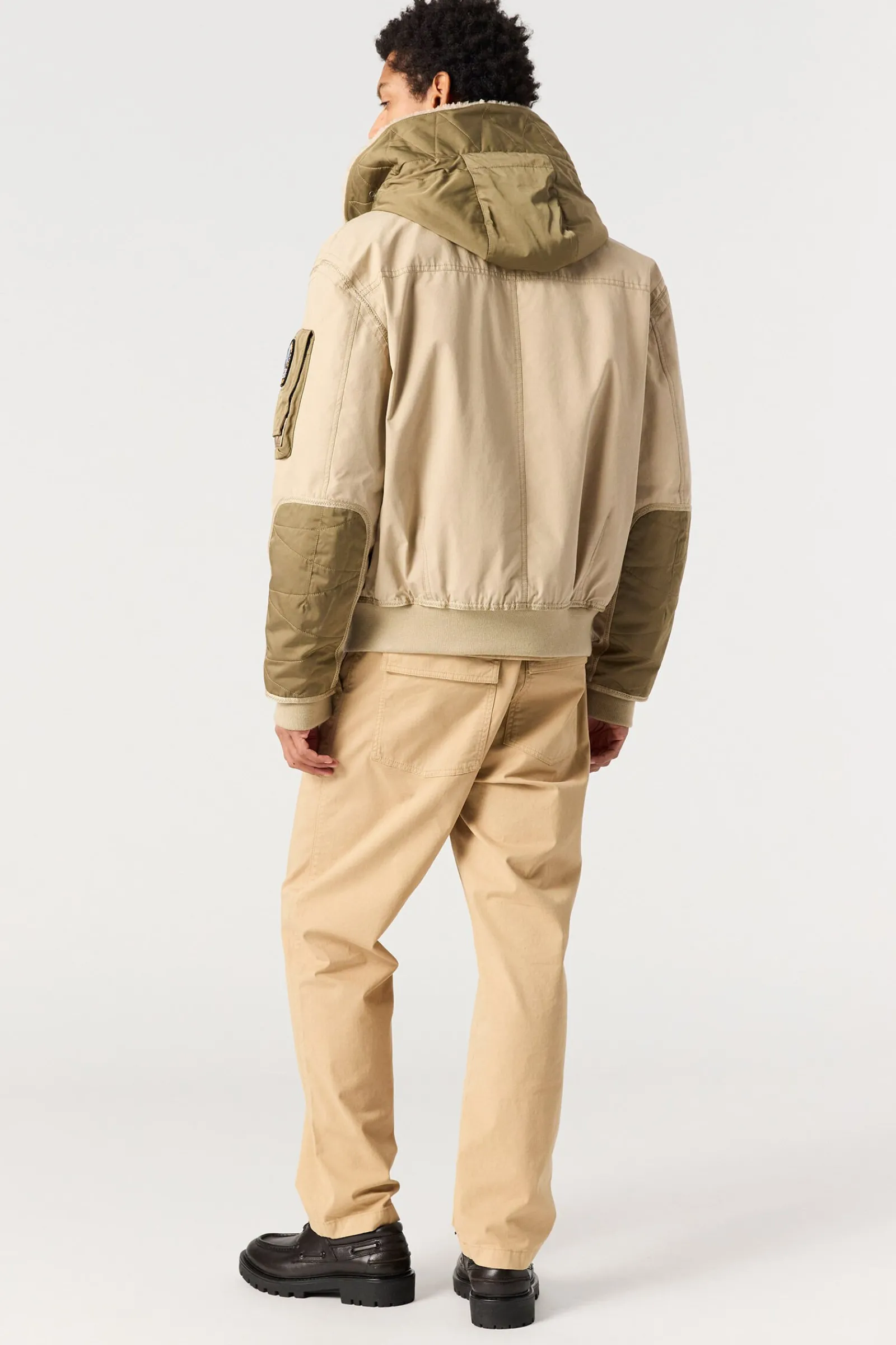 Parajumpers Bomberjacken|Donsjassen-GOLD B. - BOMBERJACK MET CAPUCHON SUNKISSED-EARTH
