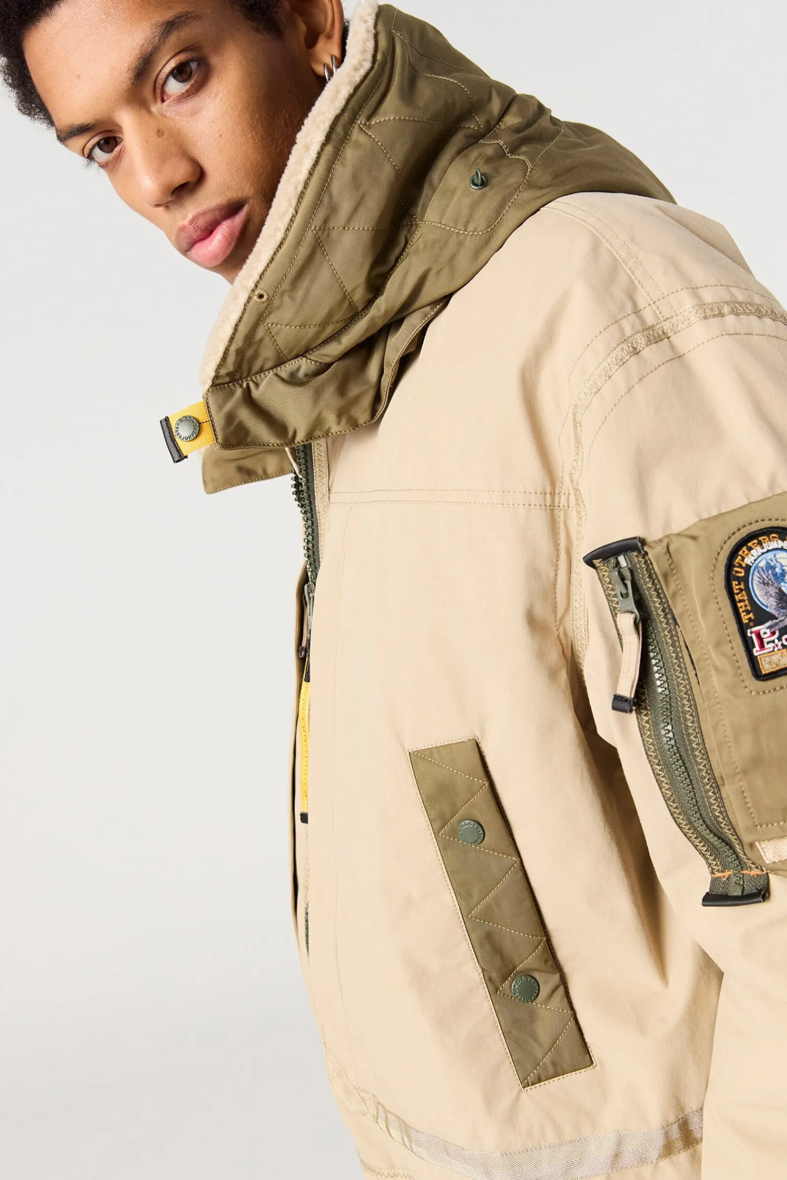 Parajumpers Bomberjacken|Donsjassen-GOLD B. - BOMBERJACK MET CAPUCHON SUNKISSED-EARTH
