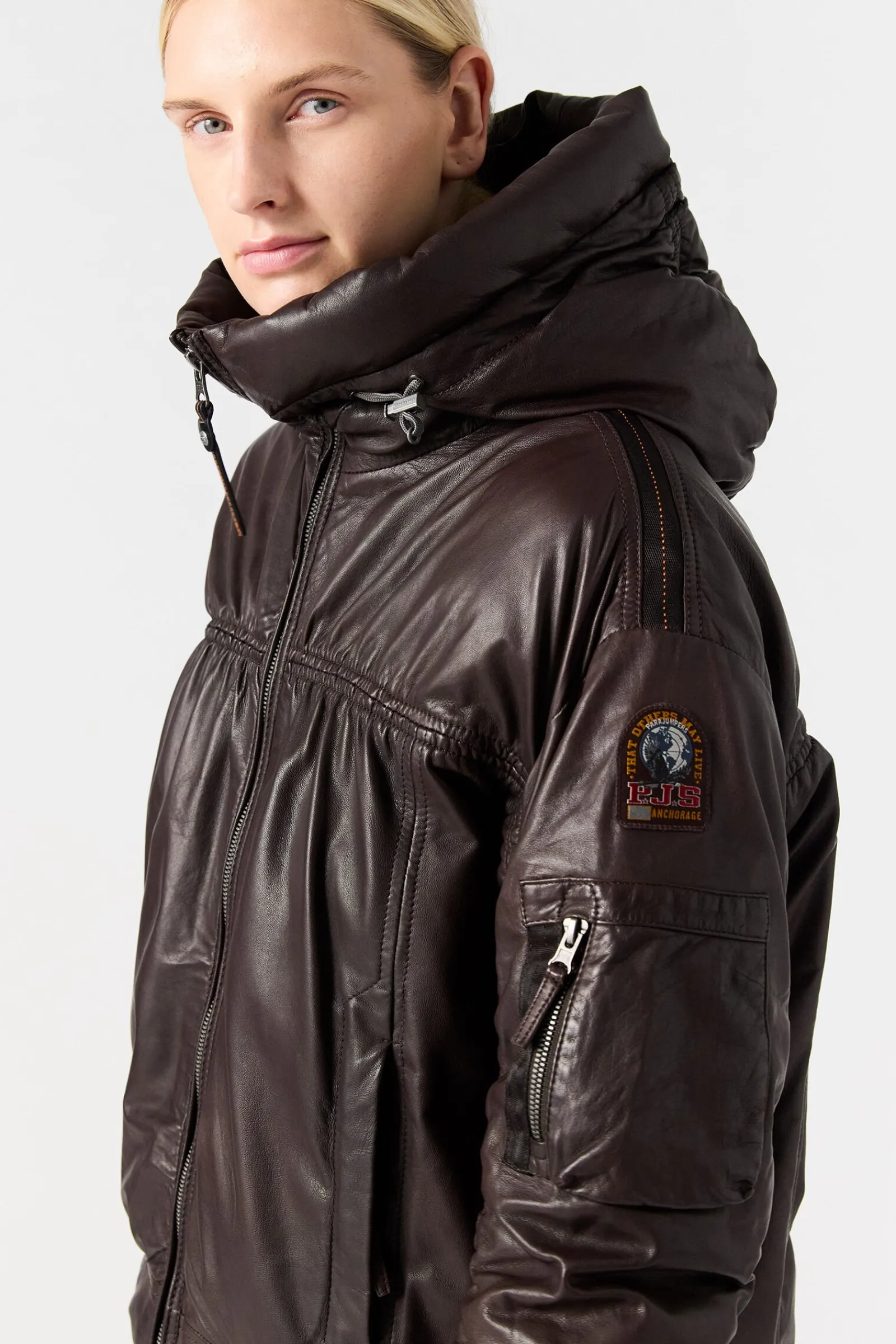 Parajumpers Leren Jasjes|Jasjes-GRACIA - LEREN JAS CHESTNUT