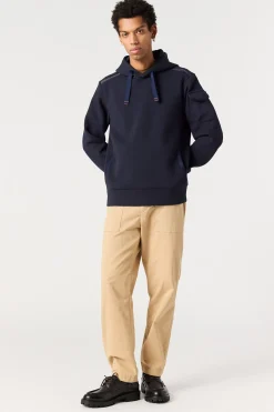Parajumpers Sweaters-IKE - FLEECE SWEATER MET CAPUCHON BLUE NAVY