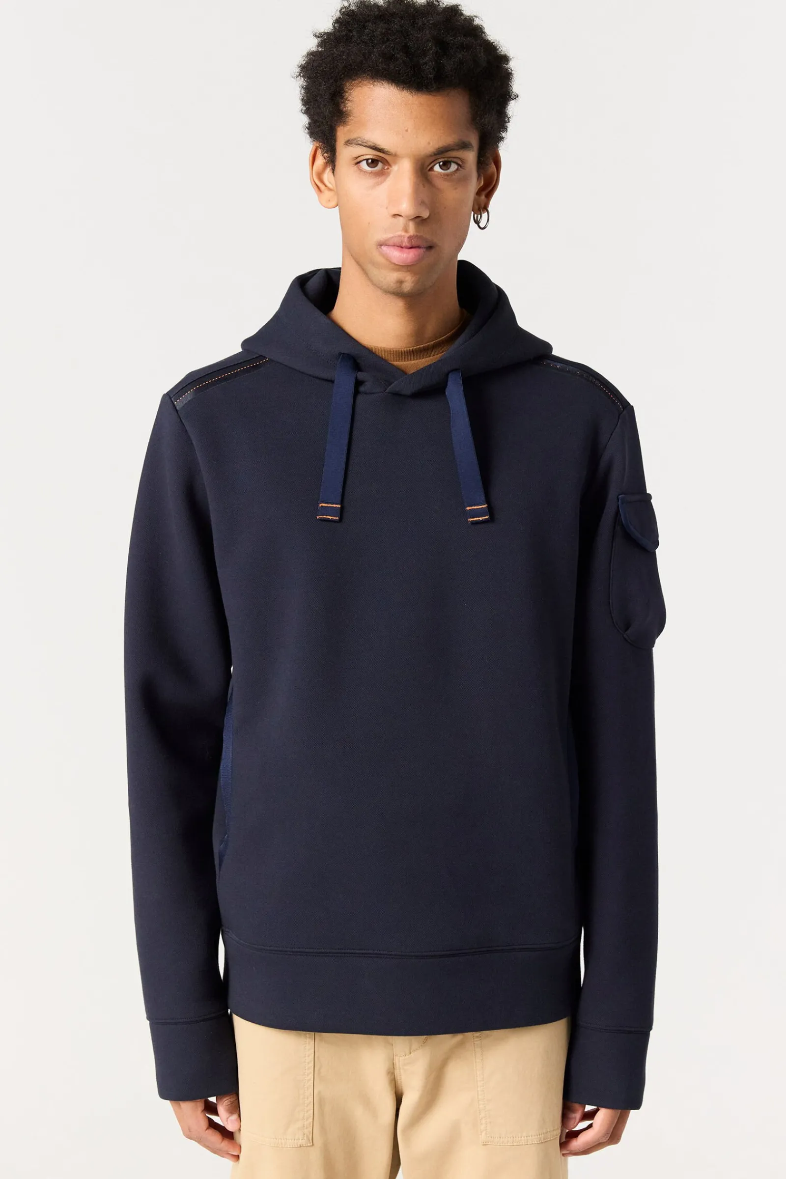 Parajumpers Sweaters-IKE - FLEECE SWEATER MET CAPUCHON BLUE NAVY