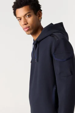 Parajumpers Sweaters-IKE - FLEECE SWEATER MET CAPUCHON BLUE NAVY