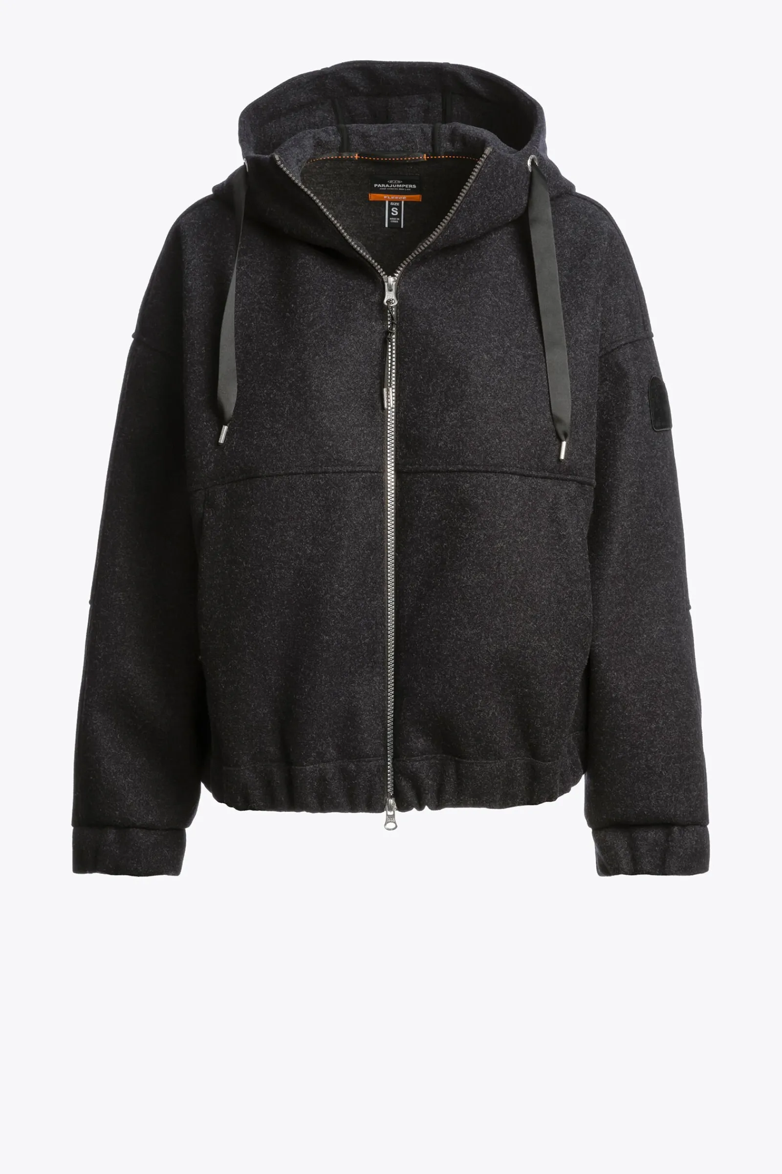 Parajumpers Sweaters-ILEAN - FLANELLEN SWEATER BLACK MELANGE