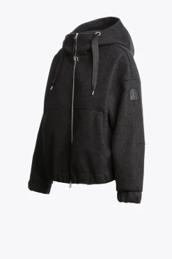 Parajumpers Sweaters-ILEAN - FLANELLEN SWEATER BLACK MELANGE