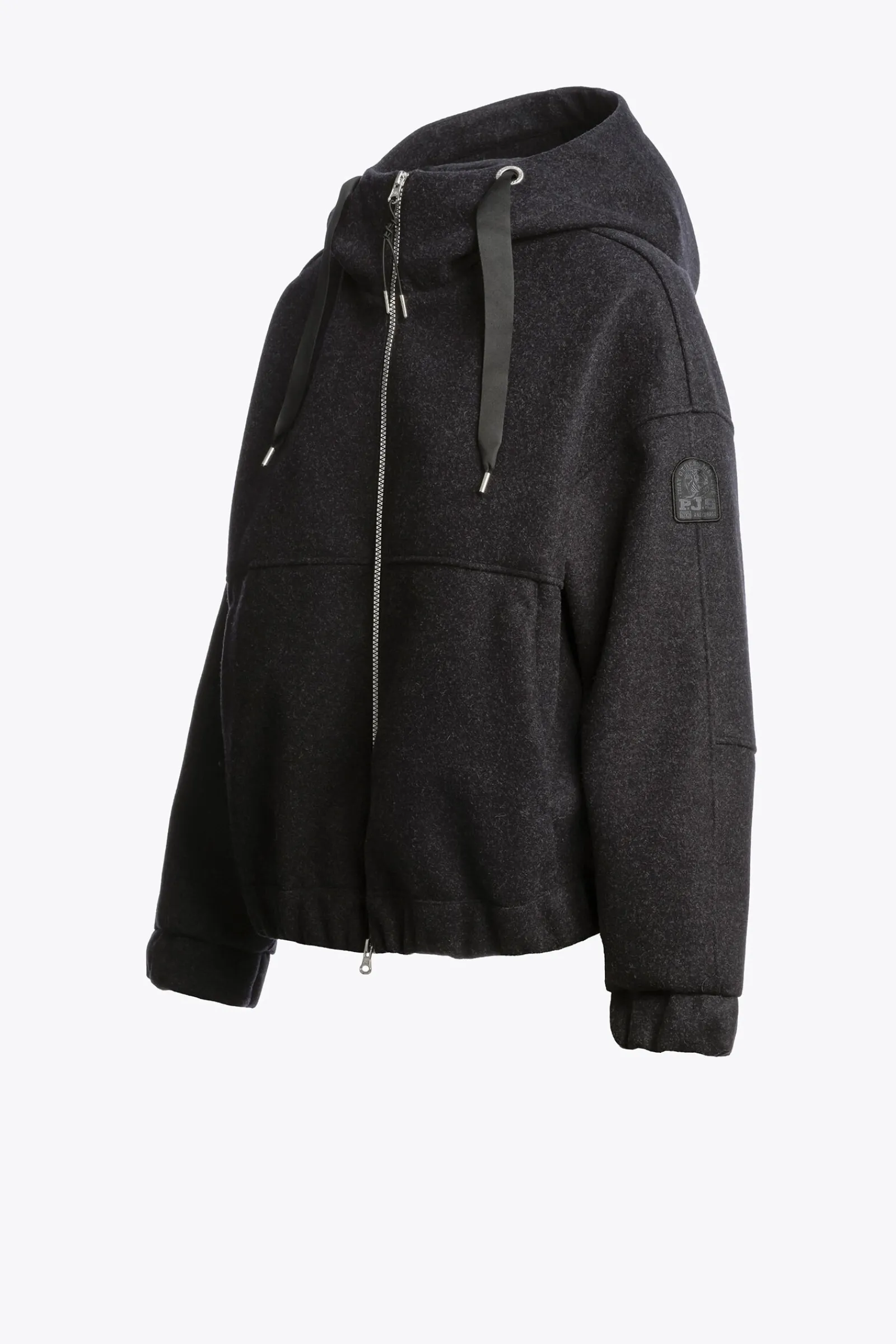 Parajumpers Sweaters-ILEAN - FLANELLEN SWEATER BLACK MELANGE