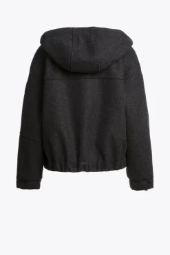 Parajumpers Sweaters-ILEAN - FLANELLEN SWEATER BLACK MELANGE