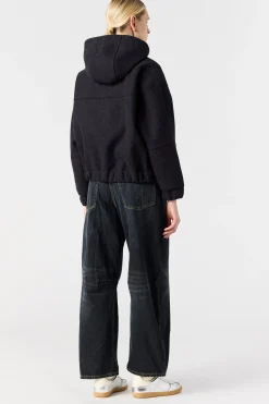 Parajumpers Sweaters-ILEAN - FLANELLEN SWEATER BLACK MELANGE
