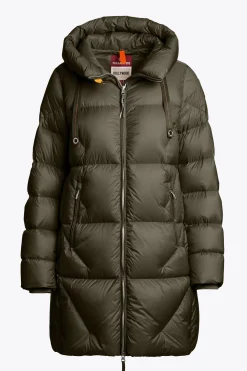 Parajumpers Donsjassen-JANET - DONSJACK MET CAPUCHON OLIVE GREY