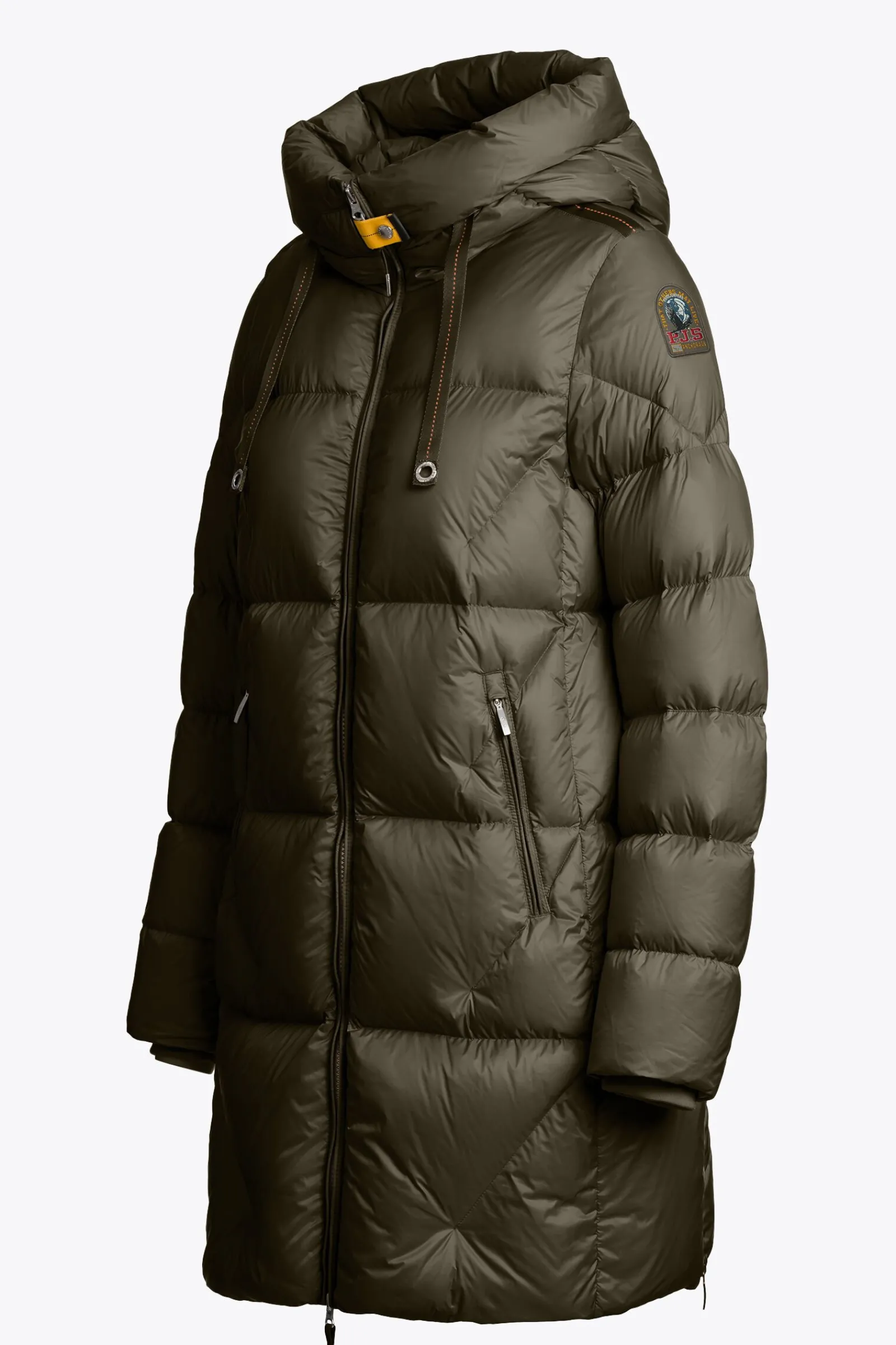 Parajumpers Donsjassen-JANET - DONSJACK MET CAPUCHON OLIVE GREY